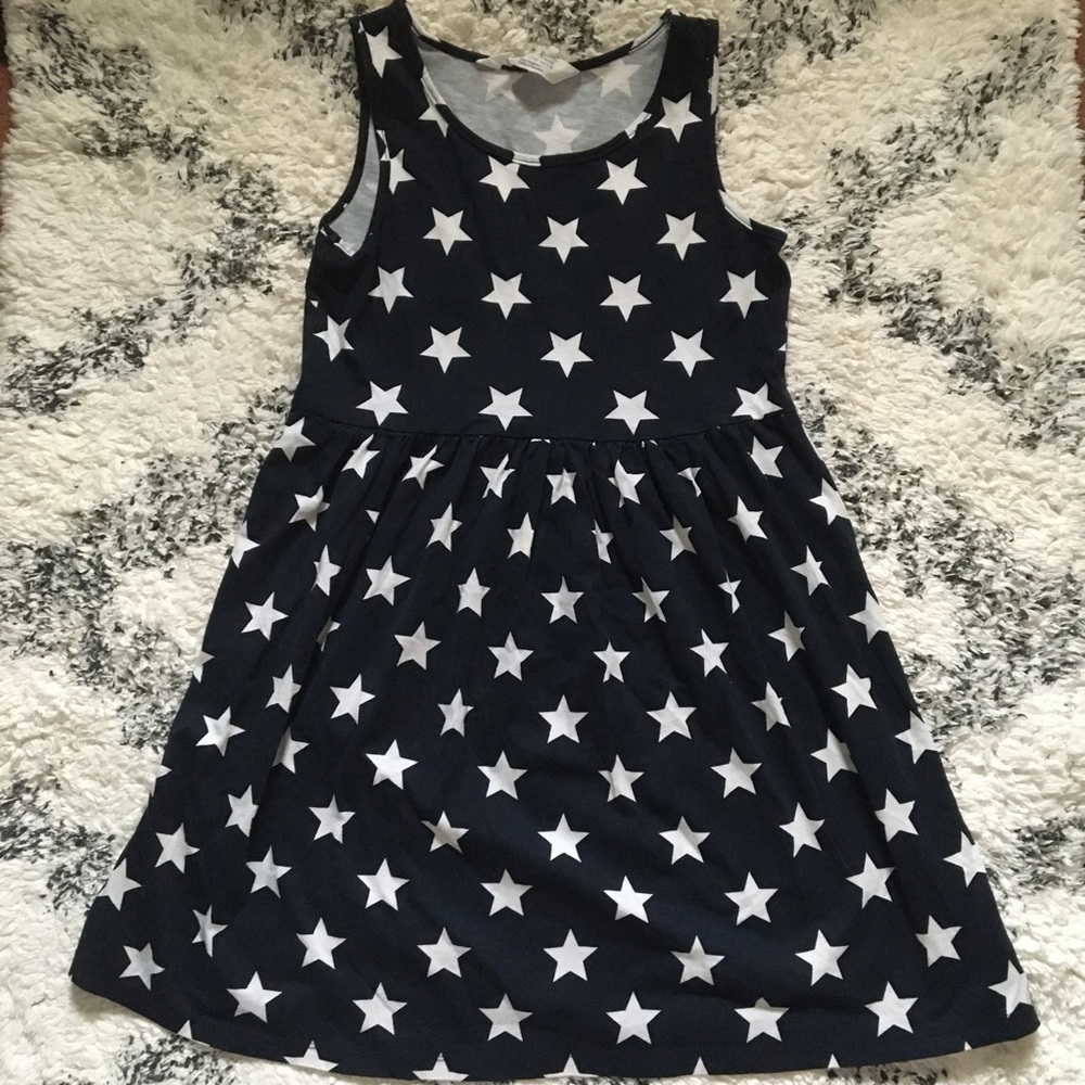 H&M Kids Star Navy Tank Cotton Dress NWOT